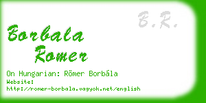 borbala romer business card